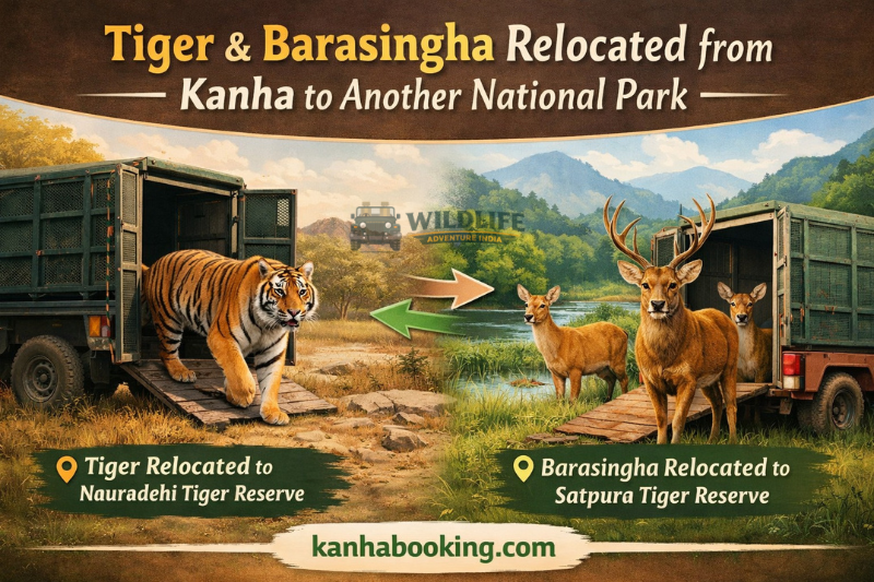 Tiger and Barasingha Relocated from Kanha to Another National Park