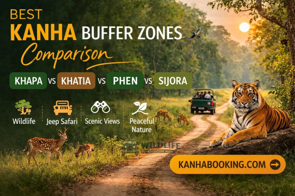 Best Kanha Buffer Zones Comparison: Khapa vs Khatia vs Phen vs Sijora