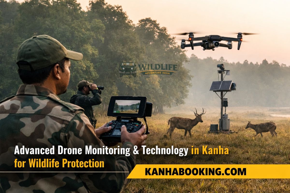 Drone Monitoring &amp; Technology Used in Kanha for Wildlife Protection