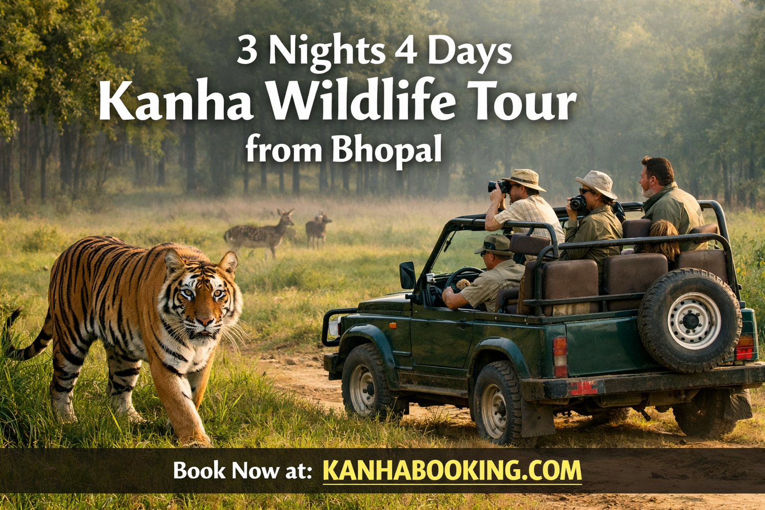 3 Nights 4 Days Kanha Wildlife Tour from Bhopal