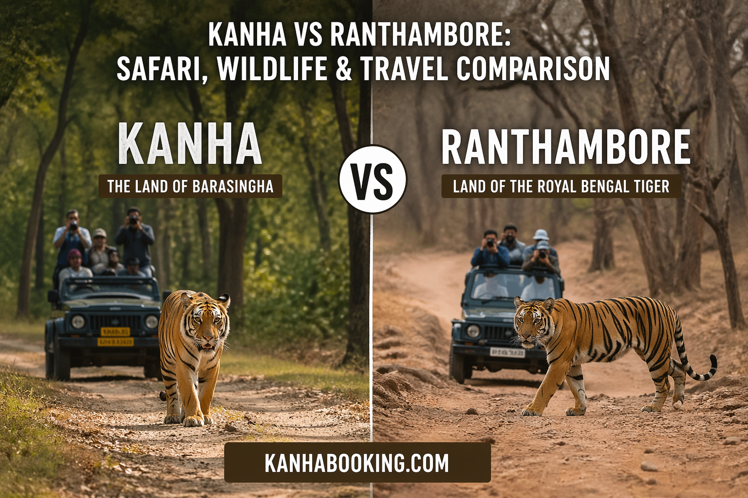 Kanha vs Ranthambore: Safari, Wildlife &amp; Travel Comparison