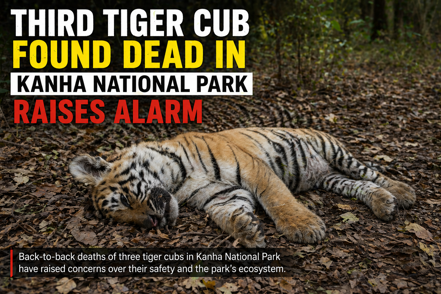 Third Tiger Cub Found Dead in Kanha National Park Raises Alarm