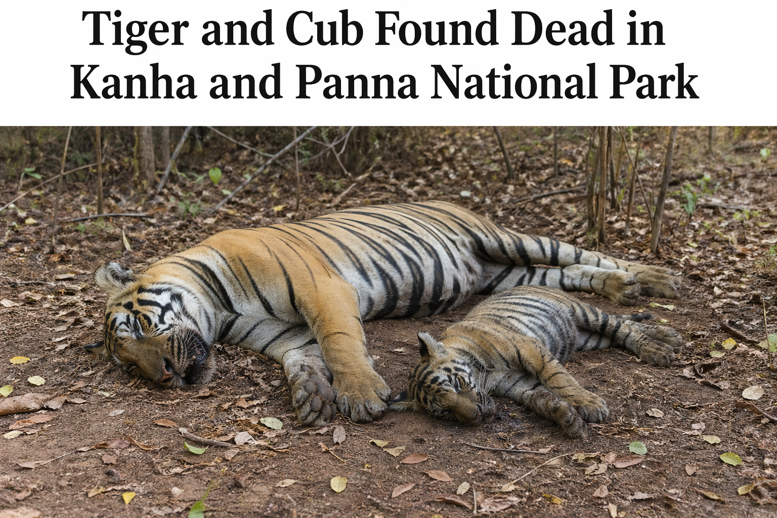 Tiger and Cub Found Dead in Kanha and Panna National Park