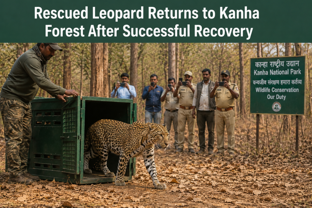 Rescued Leopard Returns to Kanha Forest After Successful Recovery