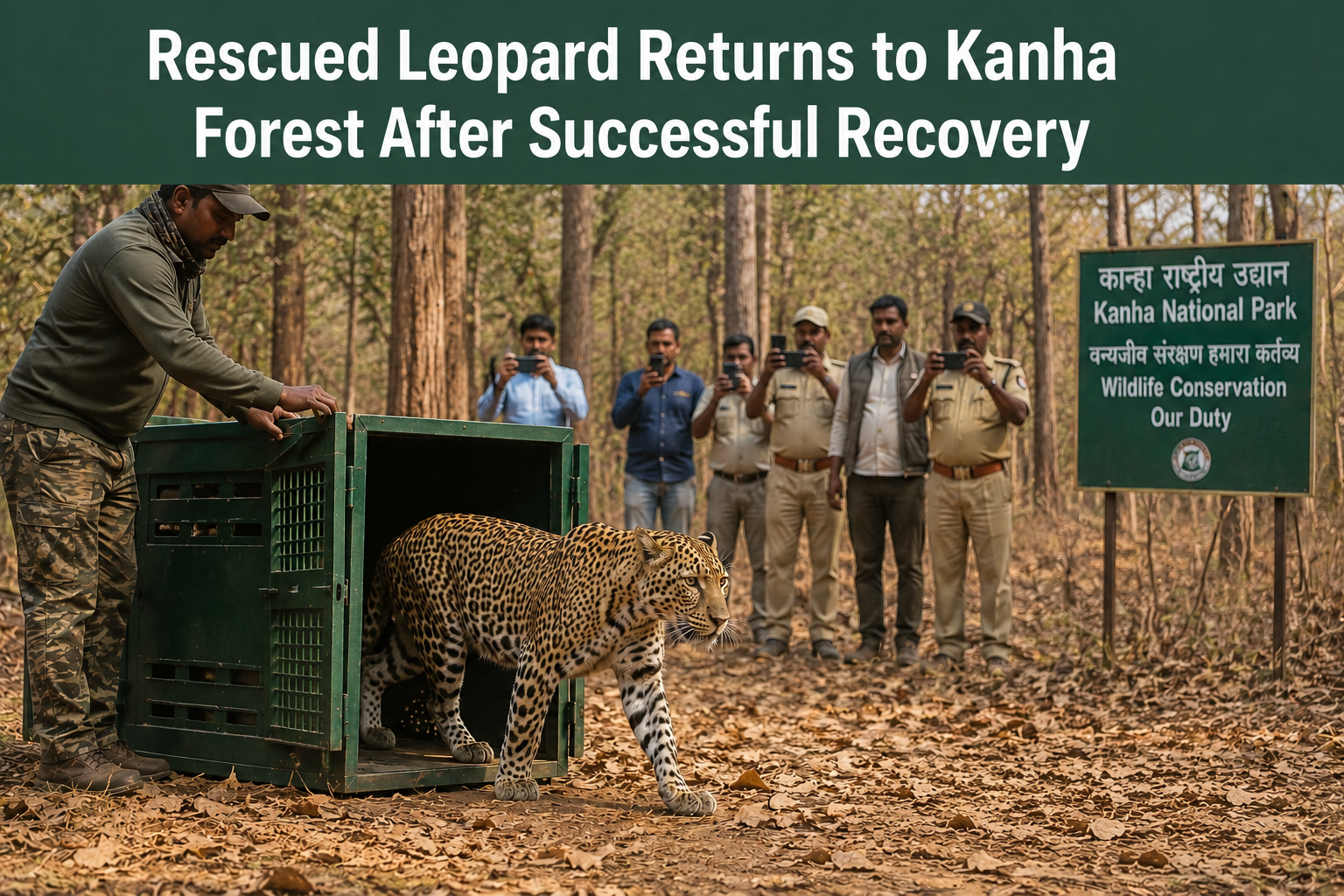 Rescued Leopard Returns to Kanha Forest After Successful Recovery