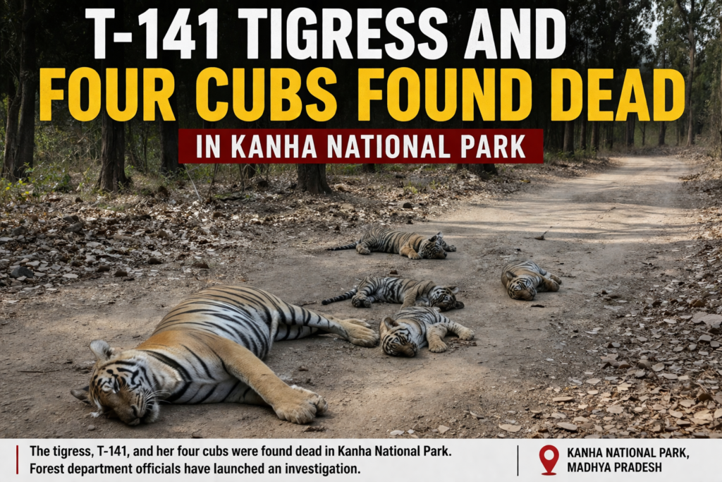 T-141 Tigress and Four Cubs Found Dead in Kanha National Park