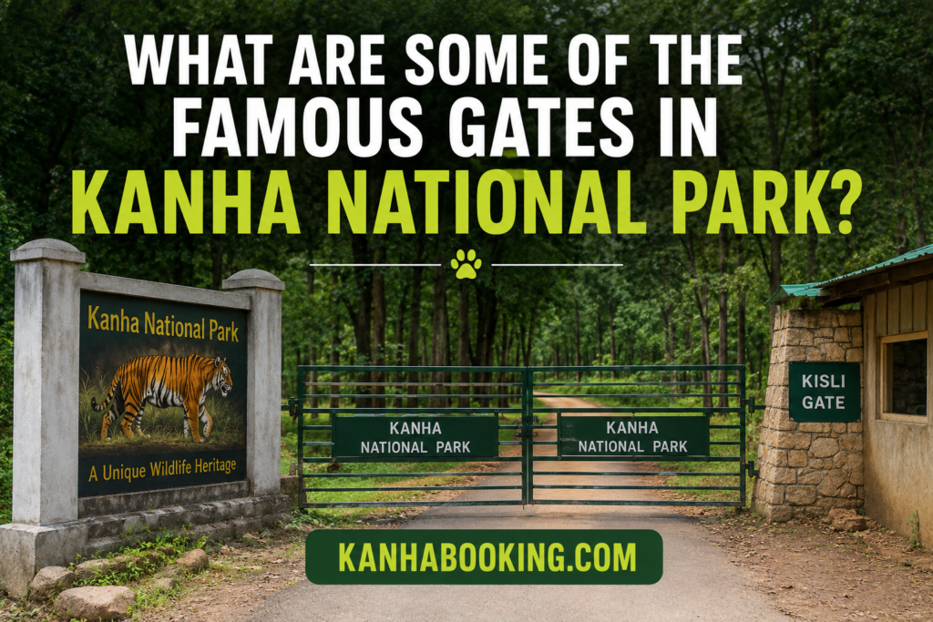 What are some of the famous gates in Kanha National Park?
