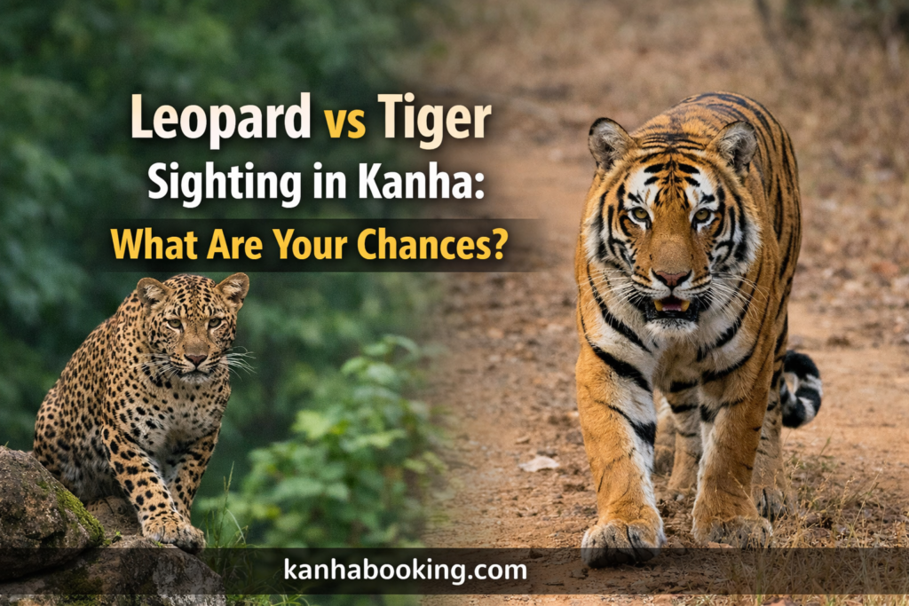 Leopard vs Tiger Sighting in Kanha: