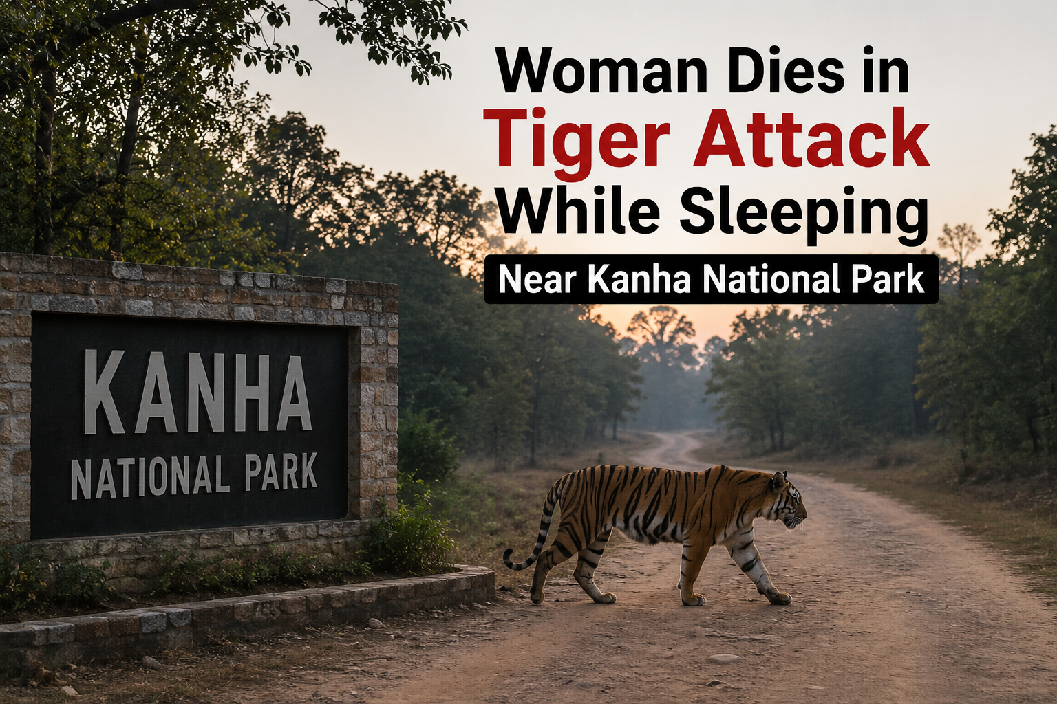 Woman Dies in Tiger Attack While Sleeping Near Kanha National Park