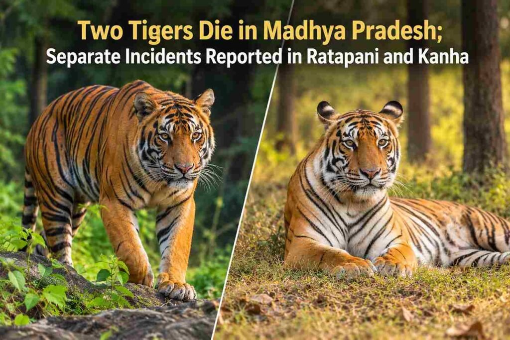 Two Tigers Die in Madhya Pradesh; Separate Incidents Reported in Ratapani and Kanha