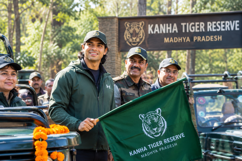 Neeraj Chopra Joins Kanha Core Zone Reopening as Wildlife Tourism Season Begins