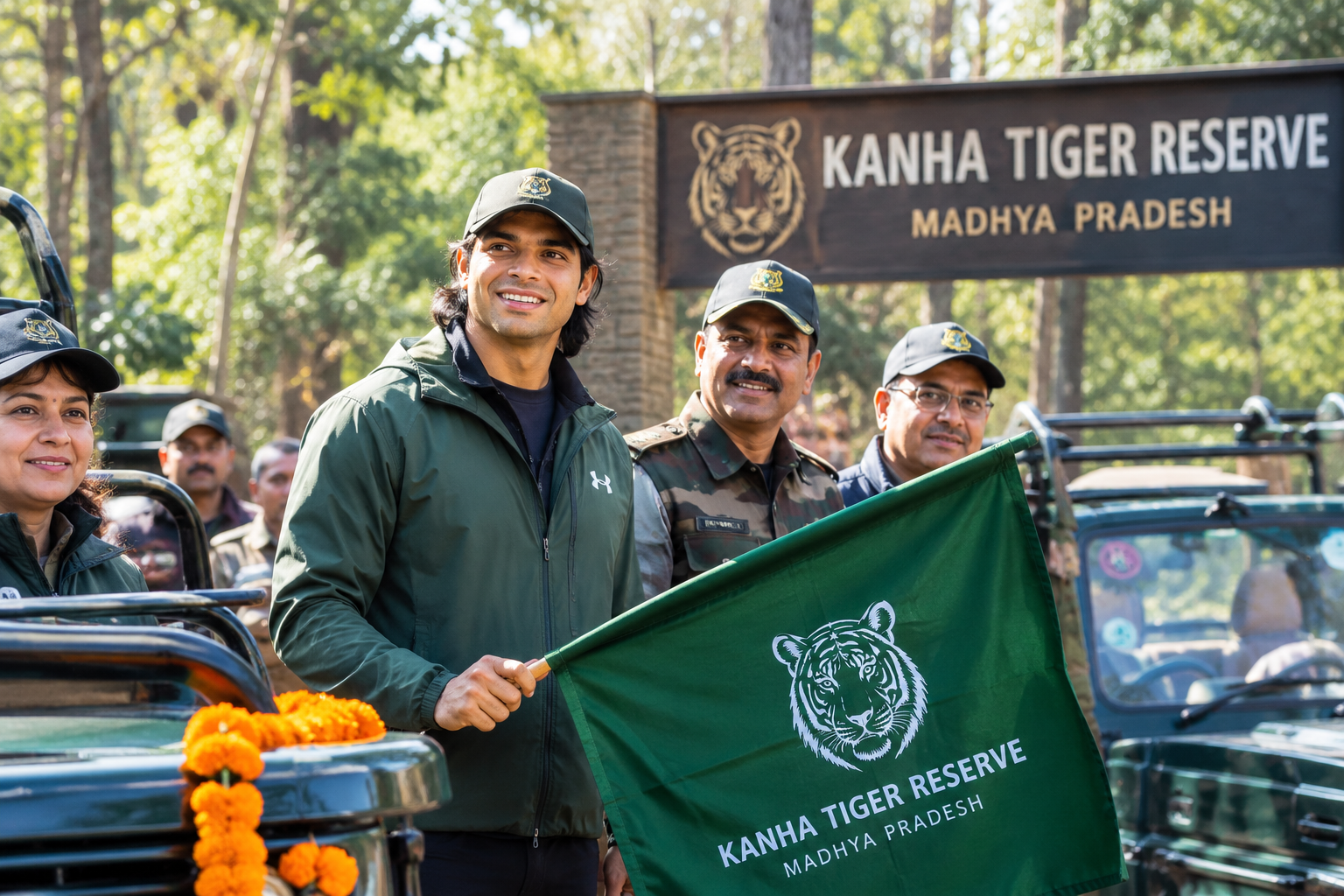 Neeraj Chopra Joins Kanha Core Zone Reopening as Wildlife Tourism Season Begins