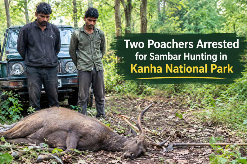 Two Poachers Arrested for Sambar Hunting in Kanha National Park